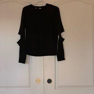 Black crew neck sweater